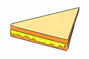 Раскраска бутерброд для детей #31 #228735