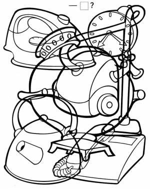 Раскраска бытовая техника для детей 6 7 лет #19 #229127