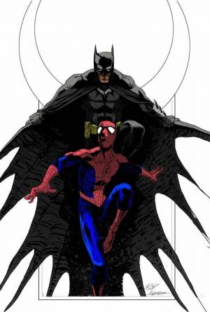 Раскраска бэтмен и человек паук #8 #229685