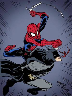 Раскраска бэтмен и человек паук #16 #229693