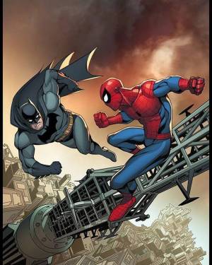 Раскраска бэтмен и человек паук #17 #229694