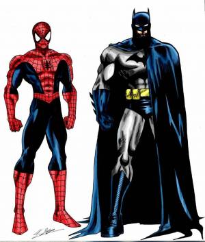 Раскраска бэтмен и человек паук #24 #229701