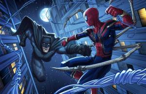 Раскраска бэтмен и человек паук #36 #229713