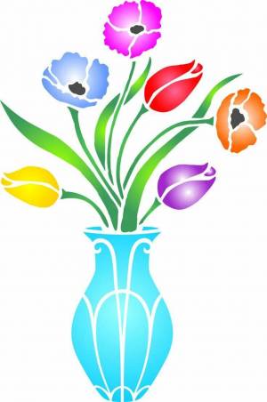 Раскраска ваза с цветами для детей #4 #231199