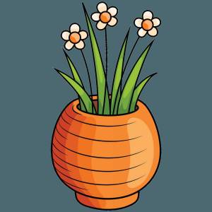 Раскраска ваза с цветами для детей #25 #231220