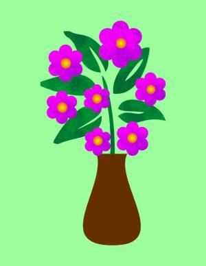 Раскраска ваза с цветами для детей #32 #231227