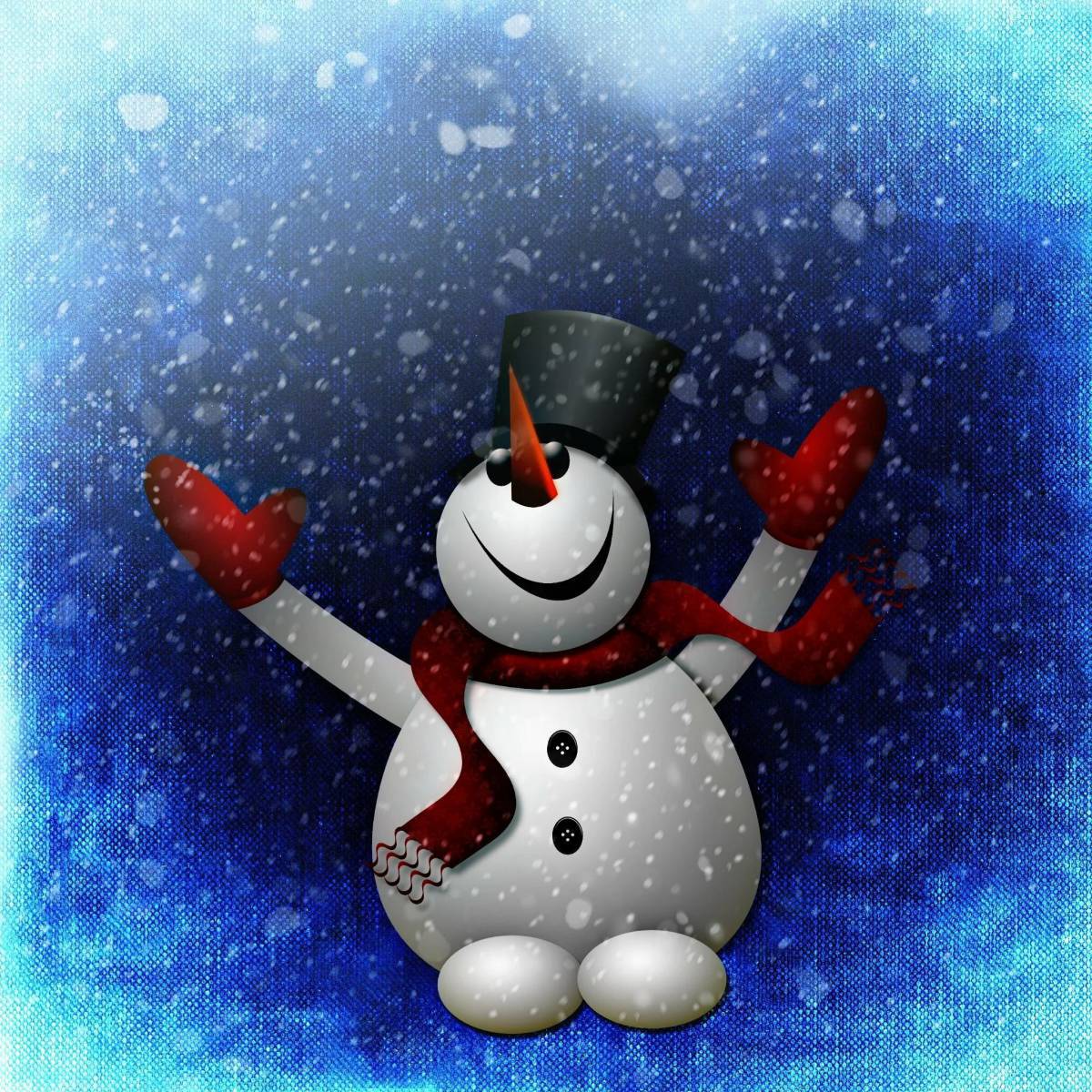 Веселый снеговик #17