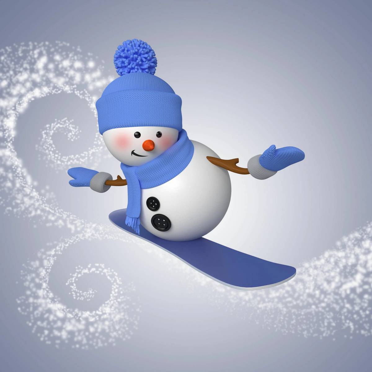 Веселый снеговик #19
