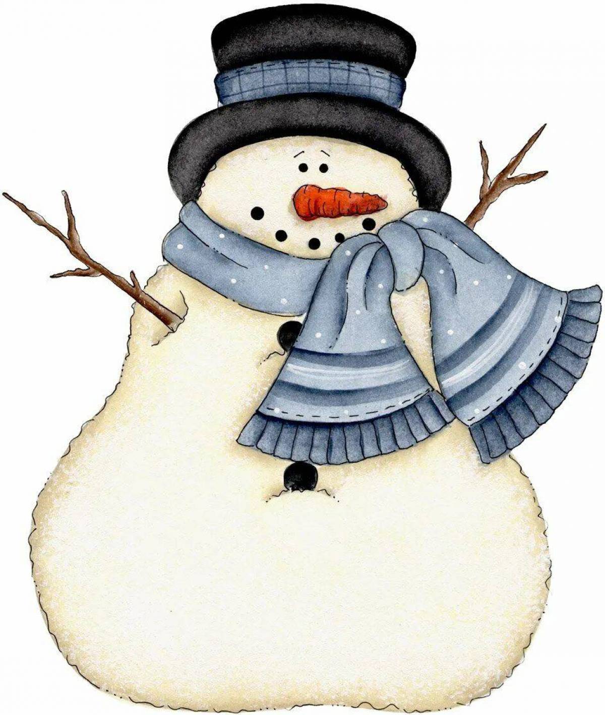 Веселый снеговик #23