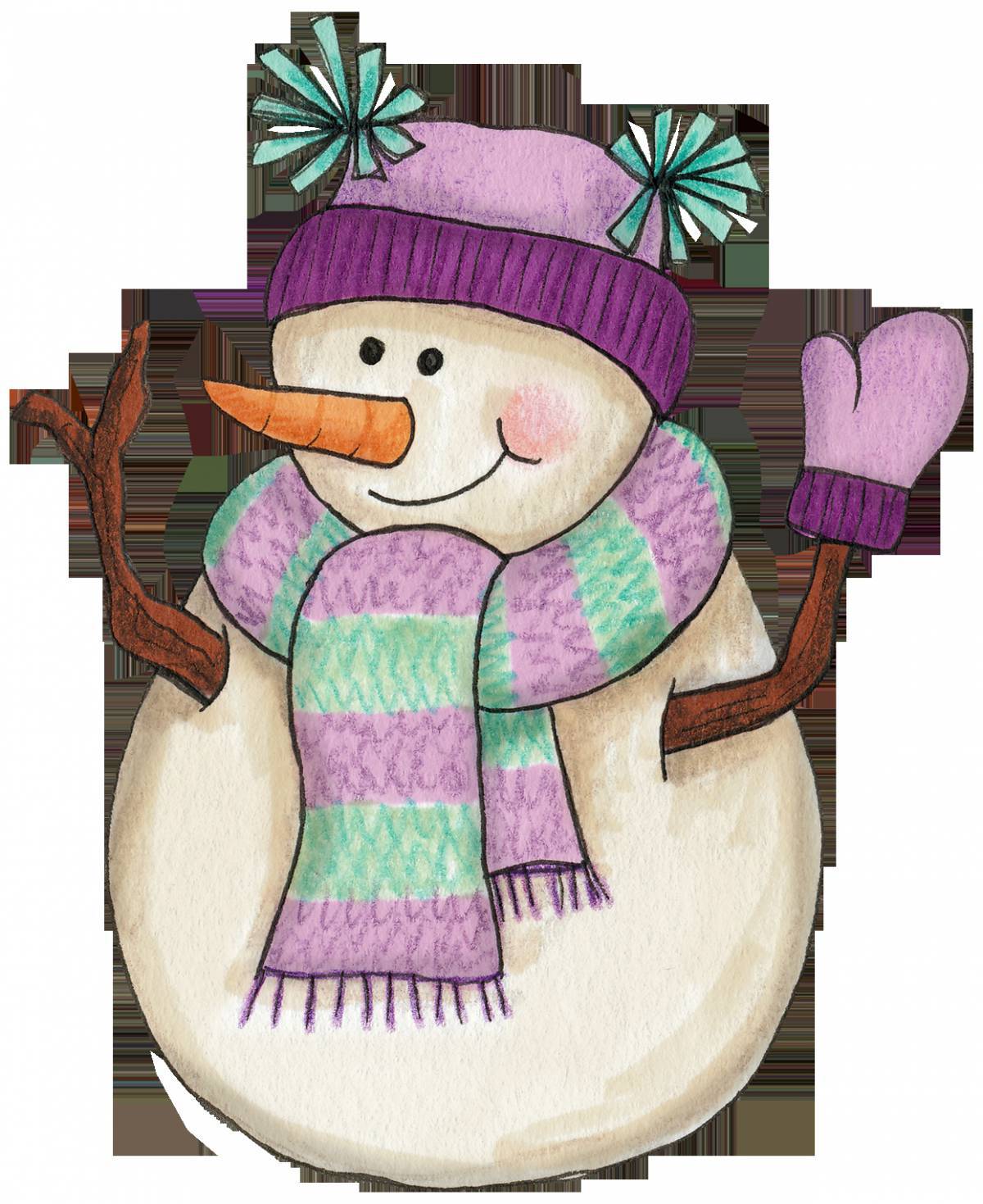 Веселый снеговик #25