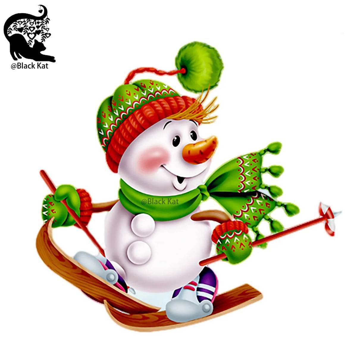 Веселый снеговик #29