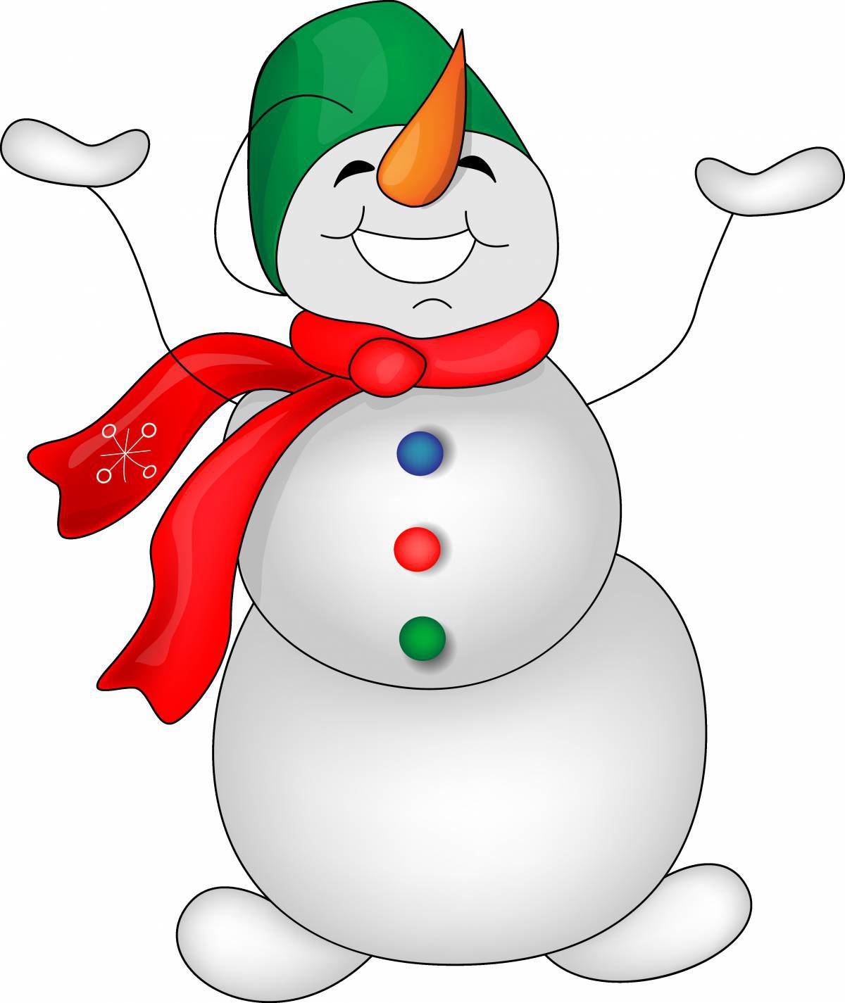 Веселый снеговик #33