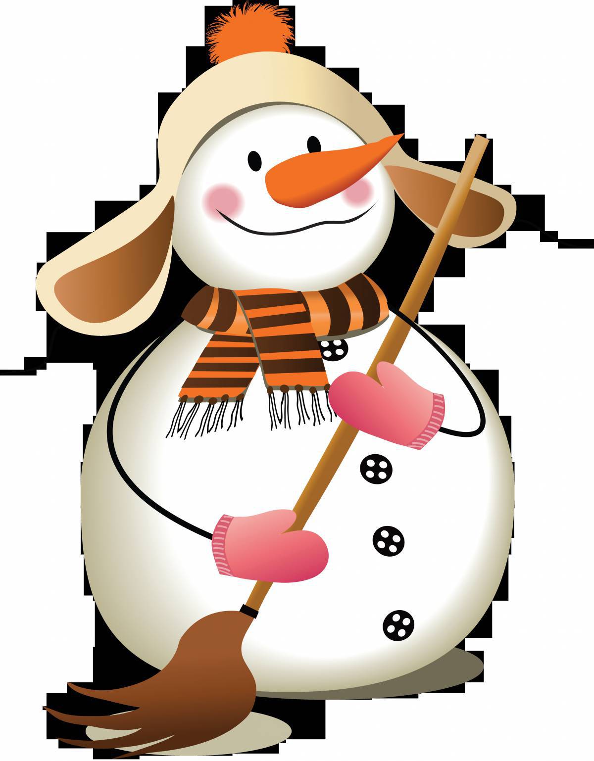 Веселый снеговик #34