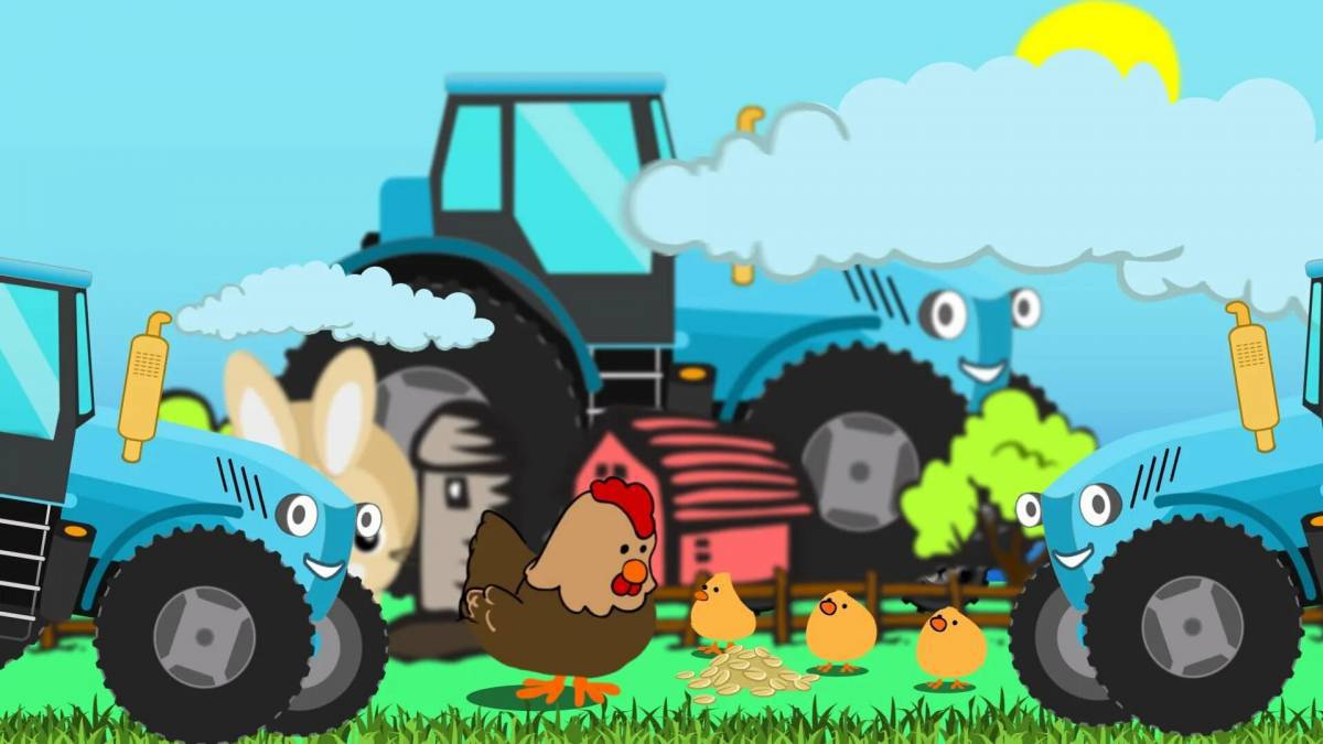 Видео синий трактор #15