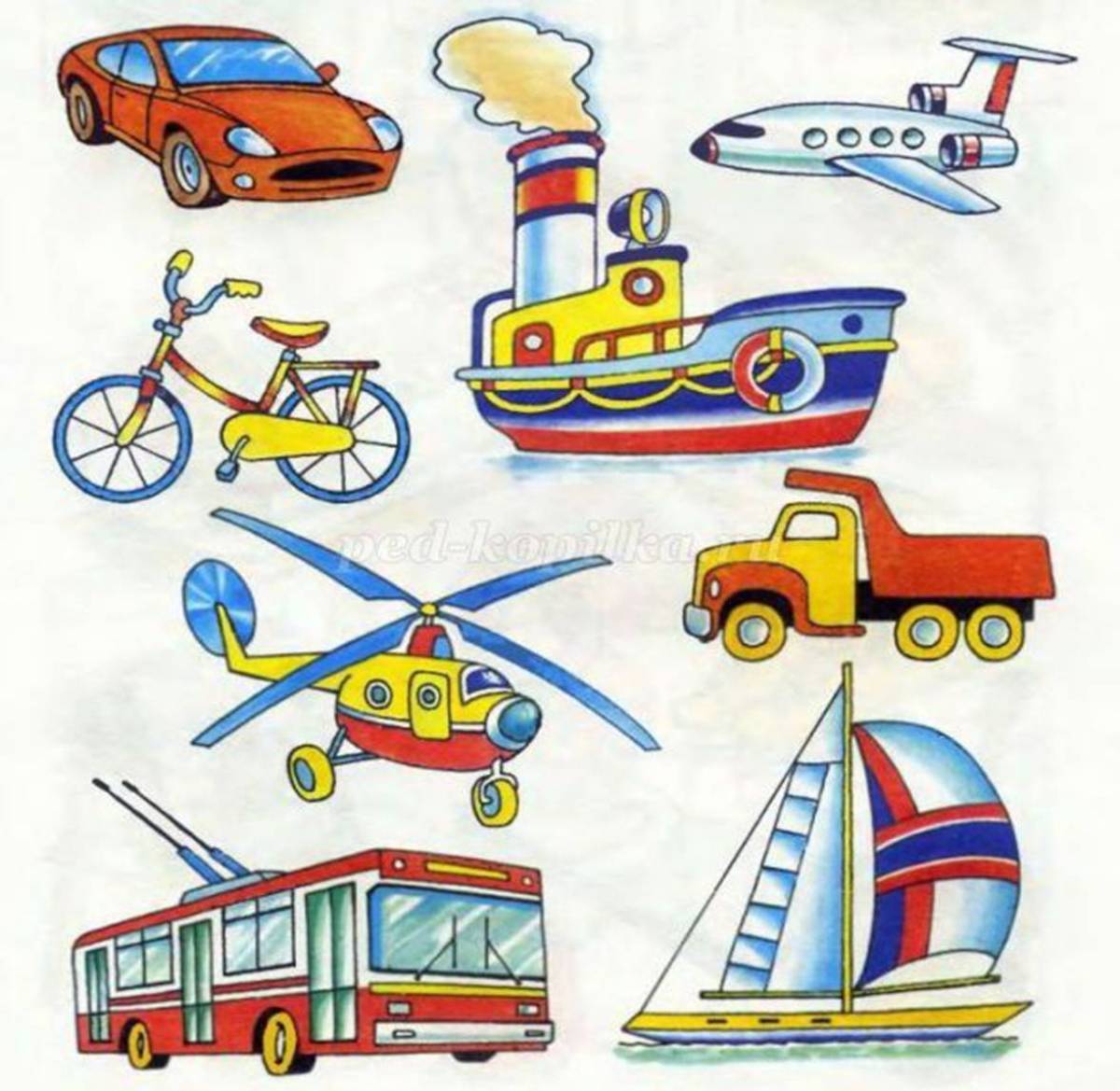 Виды транспорта для детей #11