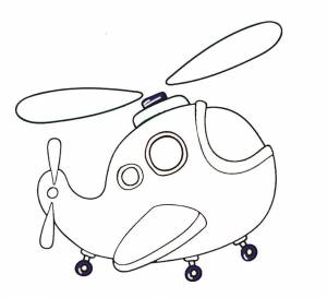 Раскраска вертолет для детей 3 4 лет #1 #233934