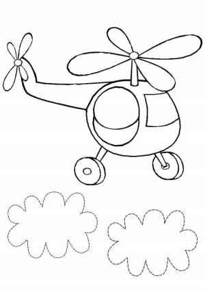 Раскраска вертолет для детей 3 4 лет #4 #233937