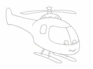 Раскраска вертолет для детей 3 4 лет #6 #233939
