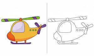 Раскраска вертолет для детей 3 4 лет #18 #233951