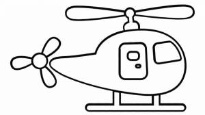 Раскраска вертолет для детей 3 4 лет #19 #233952