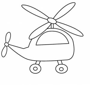 Раскраска вертолет для детей 3 4 лет #31 #233964