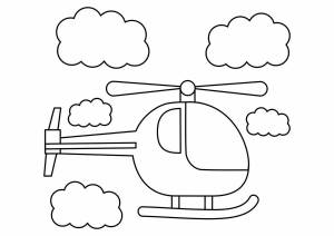 Раскраска вертолет для детей 3 4 лет #32 #233965