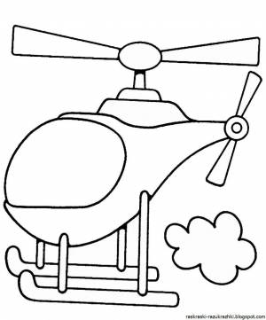 Раскраска вертолет для детей 3 4 лет #33 #233966