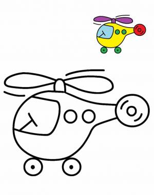 Раскраска вертолет для детей 3 4 лет #36 #233969