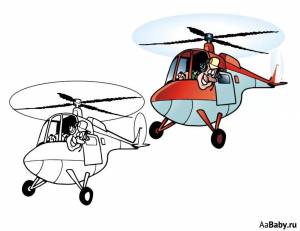 Раскраска вертолет для детей 6 7 лет #16 #233985