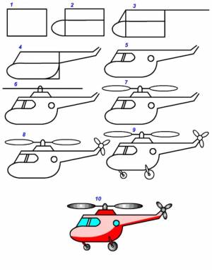 Раскраска вертолет для детей 6 7 лет #17 #233986