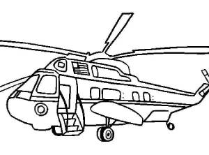 Раскраска вертолет для мальчиков #8 #234016