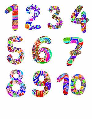 Раскраска веселые цифры #14 #234273