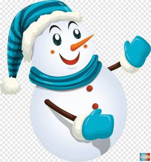 Раскраска веселый снеговик #14 #234350