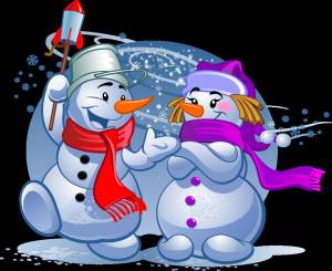 Раскраска веселый снеговик #18 #234354