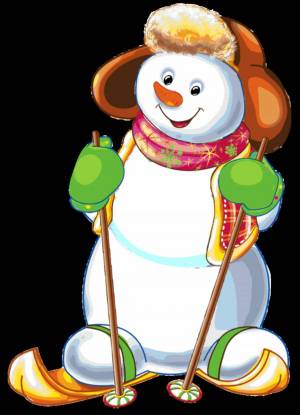 Раскраска веселый снеговик #20 #234356
