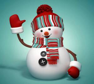 Раскраска веселый снеговик #21 #234357