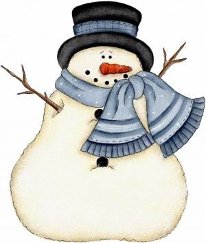 Раскраска веселый снеговик #23 #234359