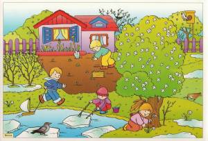 Раскраска весна для детей 5 6 лет #10 #234421