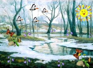 Раскраска весна для детей 5 6 лет #16 #234427