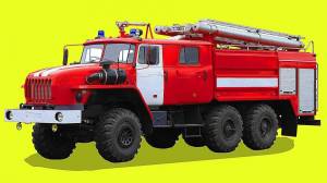 Раскраска пожарная машина для детей #4 #22698