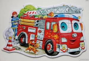 Раскраска пожарная машина для детей #11 #22705