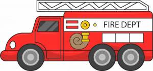Раскраска пожарная машина для детей #22 #22716