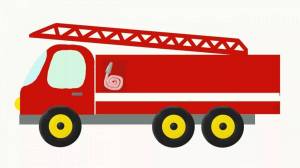 Раскраска пожарная машина для детей #30 #22724