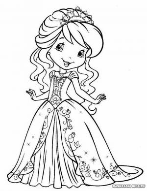 Раскраска принцесса для детей 5 6 лет #1 #23059