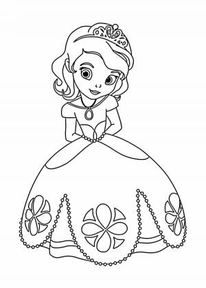 Раскраска принцесса для детей 5 6 лет #2 #23060