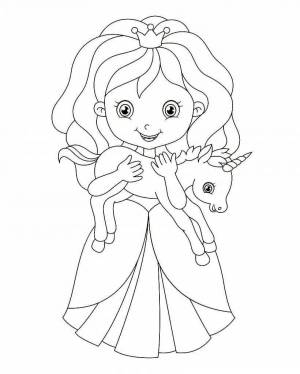 Раскраска принцесса для детей 5 6 лет #4 #23062