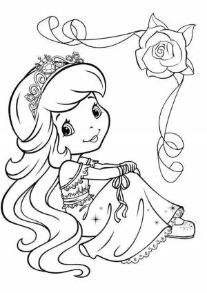 Раскраска принцесса для детей 5 6 лет #10 #23068