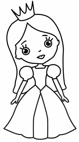 Раскраска принцесса для детей 5 6 лет #11 #23069