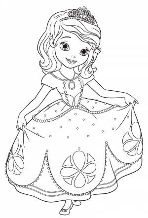 Раскраска принцесса для детей 5 6 лет #13 #23071