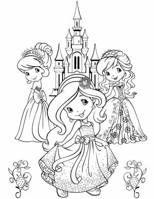 Раскраска принцесса для детей 5 6 лет #18 #23076